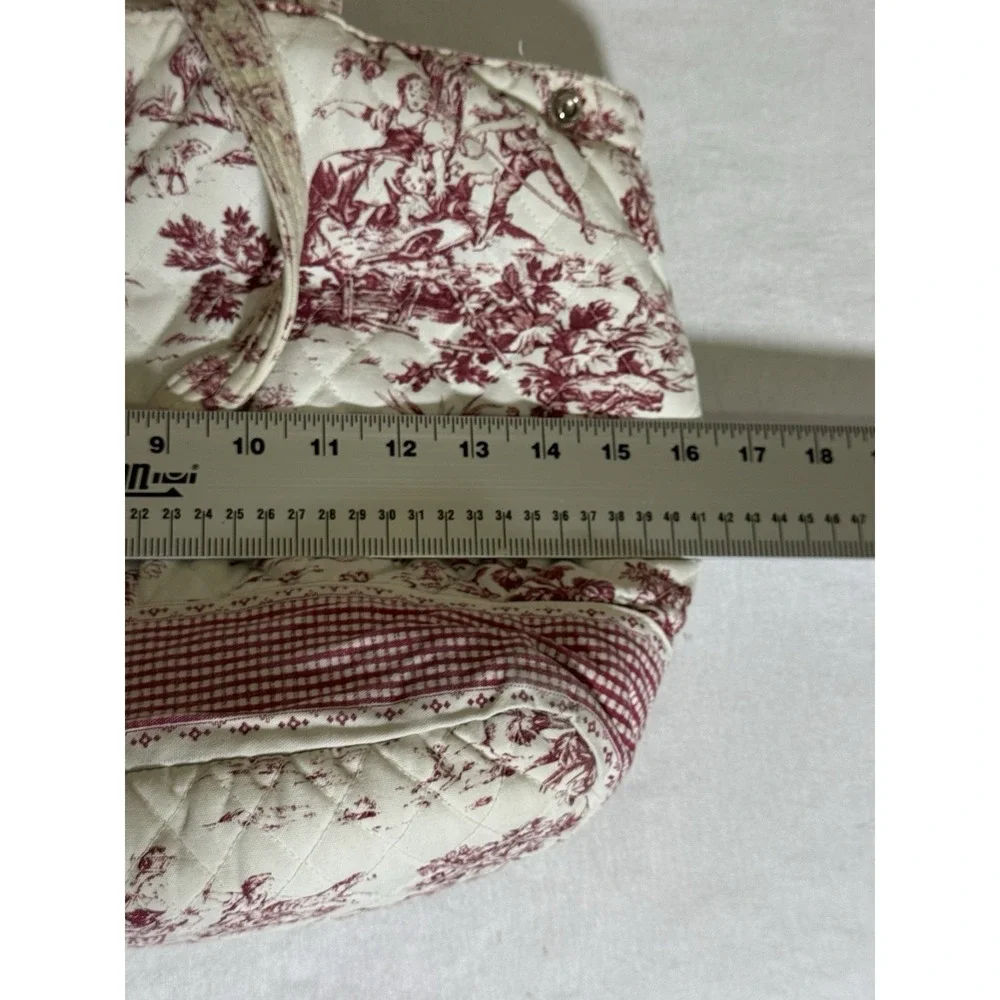 Americana By sharif Quilted Toile Print Handbag Cottagecore French‎ Country